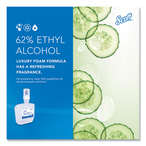 Image of Scott® Pro Moisturizing Foam Hand Sanitizer, 1,200 Ml Cassette, Fruity Cucumber Scent, 2/carton