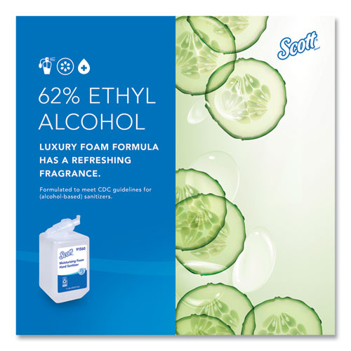 Image of Scott® Pro Moisturizing Foam Hand Sanitizer, 1,000 Ml Refill, Fruity Cucumber Scent, 6/carton