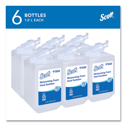 Image of Scott® Pro Moisturizing Foam Hand Sanitizer, 1,000 Ml Refill, Fruity Cucumber Scent, 6/carton