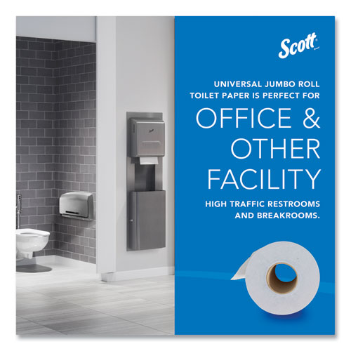 Image of Scott® Essential 100% Recycled Fiber JRT Bathroom Tissue for Business, Septic Safe, 2-Ply, White, 3.55" x 1,000 ft, 12 Rolls/Carton