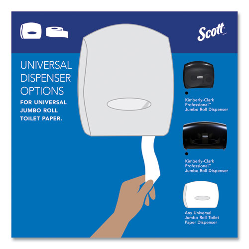 Image of Scott® Essential 100% Recycled Fiber JRT Bathroom Tissue for Business, Septic Safe, 2-Ply, White, 3.55" x 1,000 ft, 12 Rolls/Carton