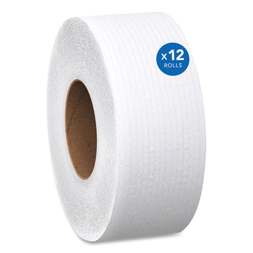 Image of Scott® Essential 100% Recycled Fiber JRT Bathroom Tissue for Business, Septic Safe, 2-Ply, White, 3.55" x 1,000 ft, 12 Rolls/Carton