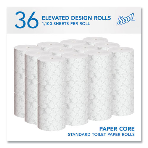 Image of Scott® Pro Small Core High Capacity/SRB Bath Tissue, Septic Safe, 2-Ply, White, 1,100 Sheets/Roll, 36 Rolls/Carton