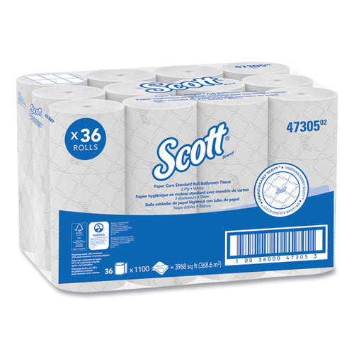 Image of Scott® Pro Small Core High Capacity/SRB Bath Tissue, Septic Safe, 2-Ply, White, 1,100 Sheets/Roll, 36 Rolls/Carton