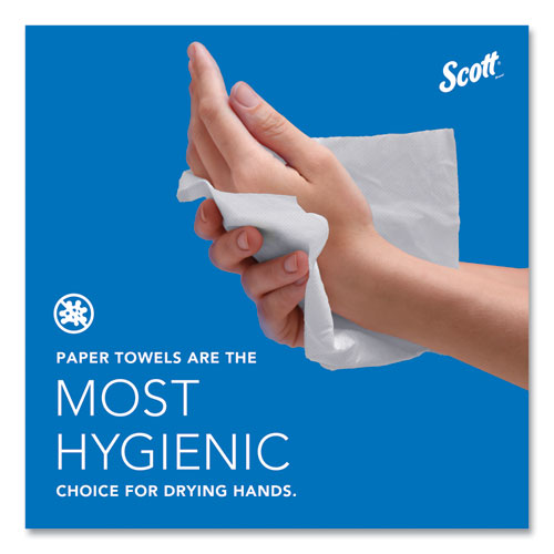 Image of Scott® Essential High Capacity Hard Roll Towels for Business, 1-Ply, 8" x 1,000 ft, 1.5" Core, Recycled, White, 6 Rolls/Carton
