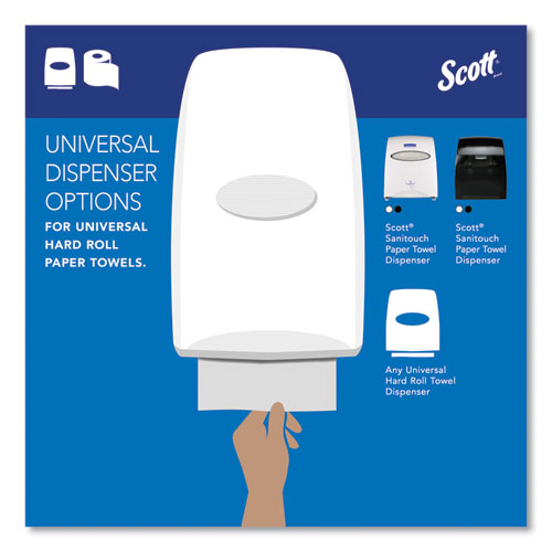 Image of Scott® Essential High Capacity Hard Roll Towels for Business, Absorbency Pockets, 1-Ply, 8" x 1,000 ft, 1.5" Core, White,12 Rolls/CT