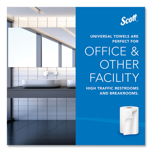 Image of Scott® Essential High Capacity Hard Roll Towels for Business, Absorbency Pockets, 1-Ply, 8" x 1,000 ft, 1.5" Core, White,12 Rolls/CT