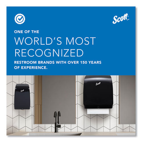 Image of Scott® Essential High Capacity Hard Roll Towels for Business, 1-Ply, 8" x 1,000 ft, 1.5" Core, Recycled, White, 6 Rolls/Carton