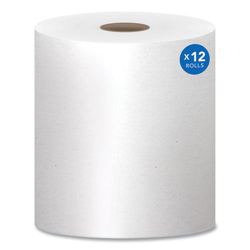 Image of Scott® Essential Hard Roll Towels for Business, Absorbency Pockets, 1-Ply, 8" x 800 ft, 1.5" Core, White, 12 Rolls/Carton