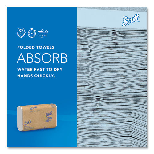 Image of Scott® Essential Multi-Fold Towels, 1-Ply, 8 x 9.4, White, 250/Pack, 16 Packs/Carton