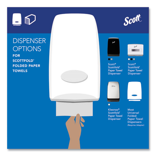 Image of Scott® Pro Scottfold Towels, 1-Ply, 7.8 x 12.4, White, 175 Towels/Pack, 25 Packs/Carton