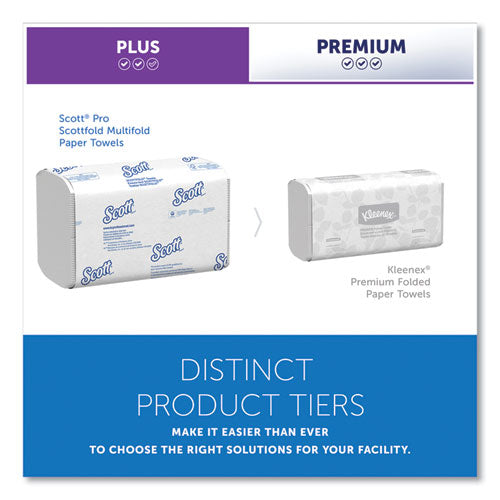 Image of Scott® Pro Scottfold Towels, 1-Ply, 7.8 x 12.4, White, 175 Towels/Pack, 25 Packs/Carton