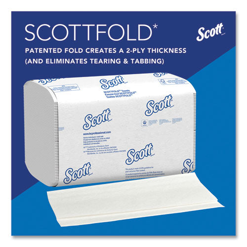 Image of Scott® Pro Scottfold Towels, 1-Ply, 9.4 x 12.4, White, 175 Towels/Pack, 25 Packs/Carton