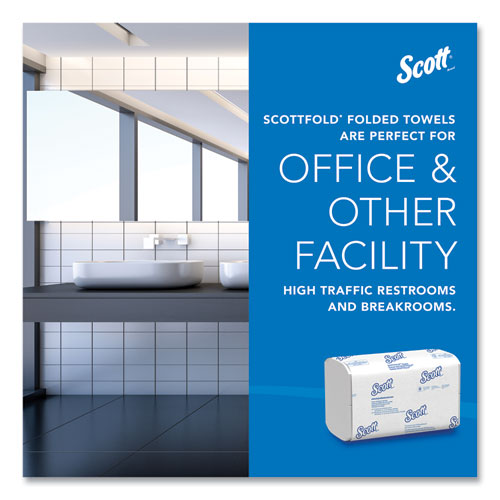 Image of Scott® Pro Scottfold Towels, 1-Ply, 9.4 x 12.4, White, 175 Towels/Pack, 25 Packs/Carton