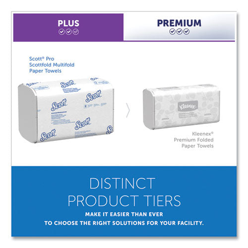Image of Scott® Pro Scottfold Towels, 1-Ply, 9.4 x 12.4, White, 175 Towels/Pack, 25 Packs/Carton