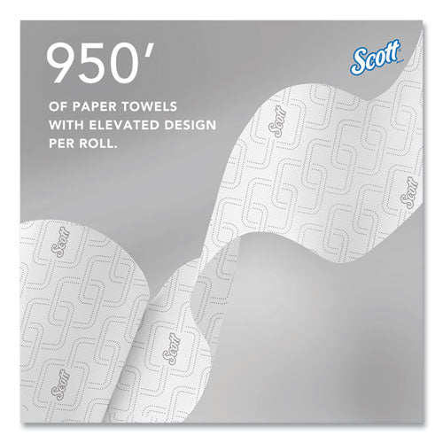 Image of Scott® Essential High Capacity Hard Roll Towel, 1-Ply, 8" x 950 ft, White, 6 Rolls/Carton