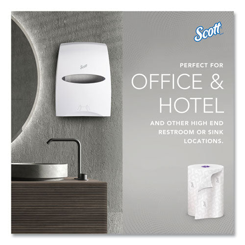 Image of Scott® Essential High Capacity Hard Roll Towel, 1-Ply, 8" x 950 ft, White, 6 Rolls/Carton