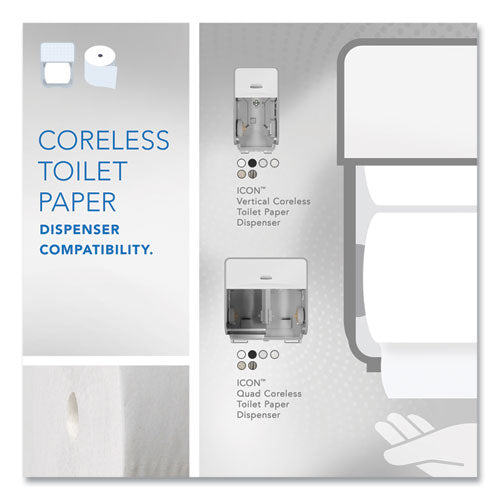 Image of Scott® Essential Coreless SRB Bathroom Tissue, Septic Safe, 2-Ply, White, 1,000 Sheets/Roll, 36 Rolls/Carton