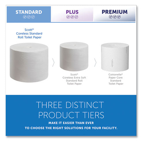 Image of Scott® Essential Coreless SRB Bathroom Tissue, Septic Safe, 2-Ply, White, 1,000 Sheets/Roll, 36 Rolls/Carton