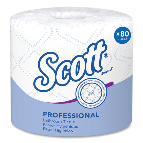 Image of Scott® Essential Standard Roll Bathroom Tissue for Business, Septic Safe, 2-Ply, White, 550 Sheets/Roll, 80/Carton