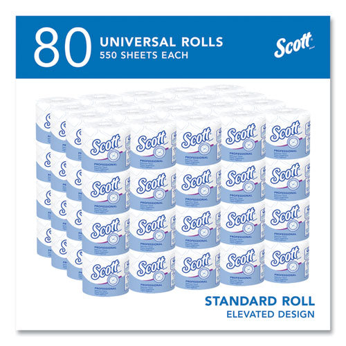 Image of Scott® Essential Standard Roll Bathroom Tissue for Business, Septic Safe, 2-Ply, White, 550 Sheets/Roll, 80/Carton