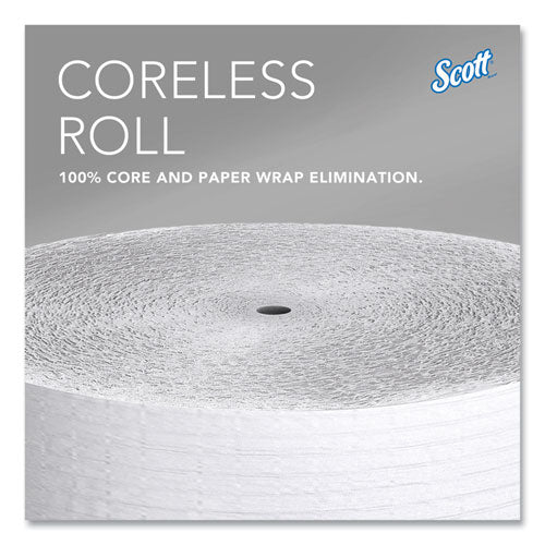 Image of Scott® Essential Coreless JRT, Septic Safe, 1-Ply, White, 3.75 x 2,300 ft, 12 Rolls/Carton