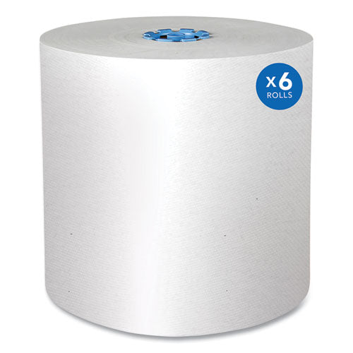 Image of Scott® Pro Hard Roll Paper Towels with Absorbency Pockets, for Scott Pro Dispenser, Blue Core Only, 1-Ply, 7.5" x 900 ft, 6 Rolls/CT