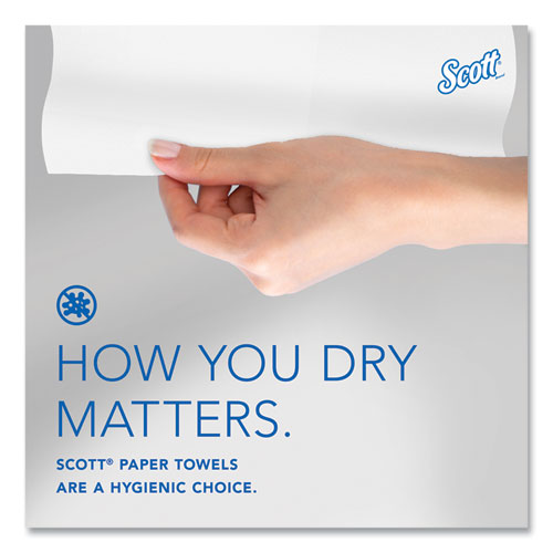 Image of Scott® Pro Hard Roll Paper Towels with Absorbency Pockets, for Scott Pro Dispenser, Blue Core Only, 1-Ply, 7.5" x 900 ft, 6 Rolls/CT
