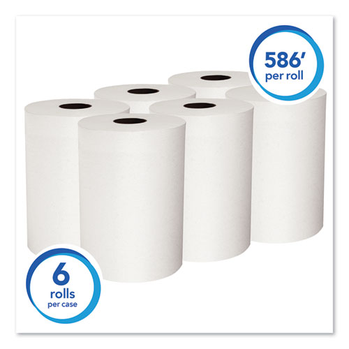 Image of Scott® Slimroll Towels, Absorbency Pockets, 8" x 580 ft, White, 6 Rolls/Carton
