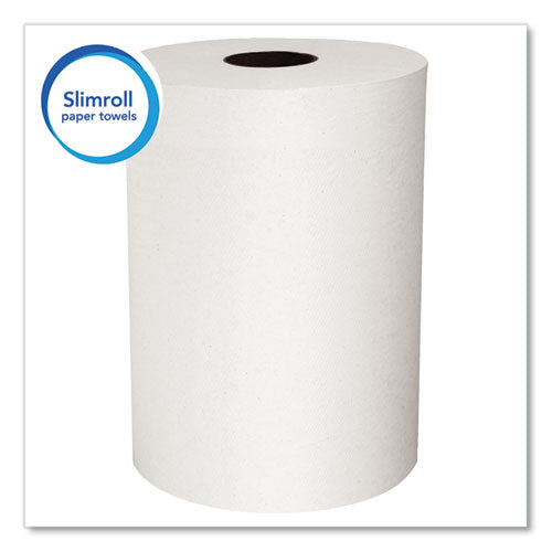 Image of Scott® Slimroll Towels, Absorbency Pockets, 8" x 580 ft, White, 6 Rolls/Carton
