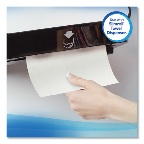 Image of Scott® Slimroll Towels, Absorbency Pockets, 8" x 580 ft, White, 6 Rolls/Carton