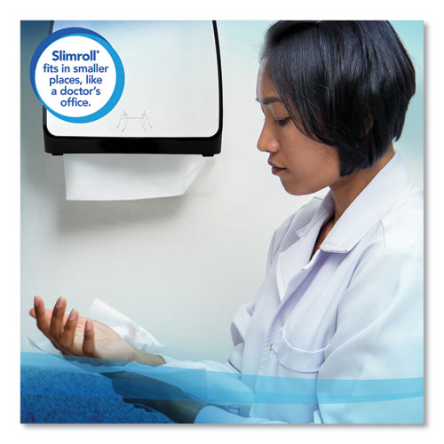 Image of Scott® Slimroll Towels, Absorbency Pockets, 8" x 580 ft, White, 6 Rolls/Carton