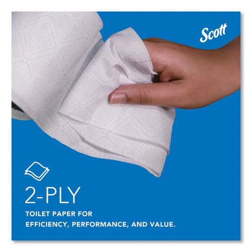 Image of Scott® Essential 100% Recycled Fiber SRB Bathroom Tissue, Septic Safe, 2-Ply, White, 473 Sheets/Roll, 80 Rolls/Carton