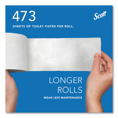 Image of Scott® Essential 100% Recycled Fiber SRB Bathroom Tissue, Septic Safe, 2-Ply, White, 473 Sheets/Roll, 80 Rolls/Carton