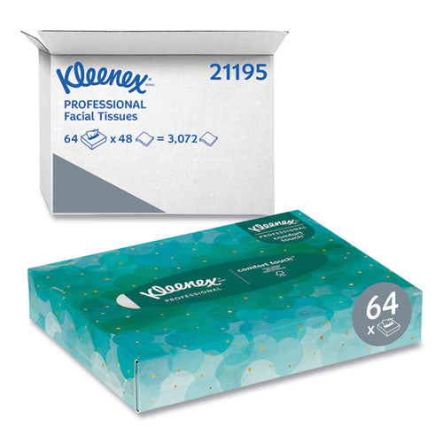 Image of Kleenex® White Facial Tissue Junior Pack, 2-Ply, 48 Sheets/Box, 64 Boxes/Carton