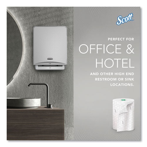 Image of Scott® Pro Hard Roll Paper Towels with Elevated Scott Design for Scott Pro Dispenser, Green Core Only, 1-Ply, 1,150 ft, 6 Rolls/CT