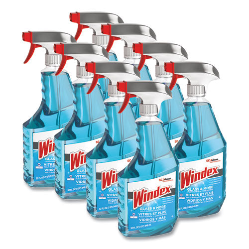 Image of Windex® Ammonia-D Glass Cleaner, Fresh, 32 Oz Spray Bottle, 8/carton