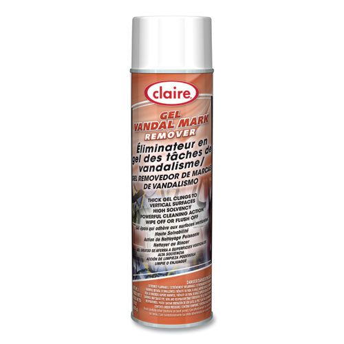 Image of Claire® Gel Vandal Mark Remover, 15 oz Aerosol Spray, Dozen