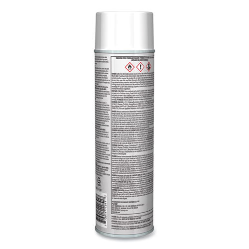 Image of Claire® Stainless Steel Polish and Cleaner, Lemon Scent, 15 oz Aerosol Spray, Dozen
