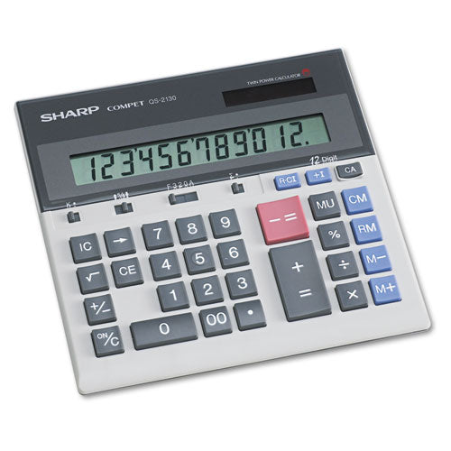 Image of Sharp® Qs-2130 Compact Desktop Calculator, 12-Digit Lcd