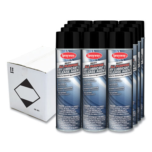 Image of Sprayway® All Purpose Dry Lubricant and Release Agent, 12 oz, Dozen