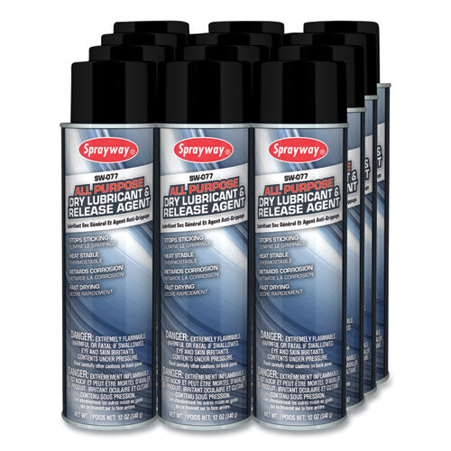 Image of Sprayway® All Purpose Dry Lubricant and Release Agent, 12 oz, Dozen