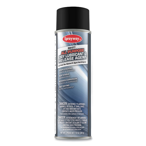 Image of Sprayway® All Purpose Dry Lubricant and Release Agent, 12 oz, Dozen