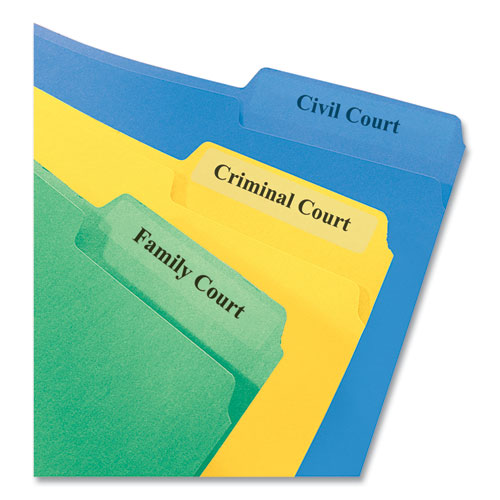 Image of Avery® Clear Permanent File Folder Labels With Sure Feed Technology, 0.66 X 3.44, Clear, 30/sheet, 15 Sheets/pack