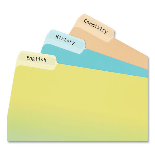 Image of Avery® Clear Permanent File Folder Labels With Sure Feed Technology, 0.66 X 3.44, Clear, 30/sheet, 15 Sheets/pack
