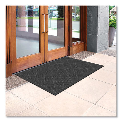 Image of Apache Mills® Ecomat Crosshatch Entry Mat, 36 x 60, Charcoal