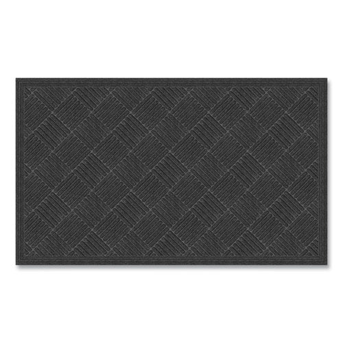 Image of Apache Mills® Ecomat Crosshatch Entry Mat, 36 x 60, Charcoal