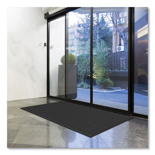 Image of Apache Mills® Ecomat Crosshatch Entry Mat, 48 x 72, Charcoal