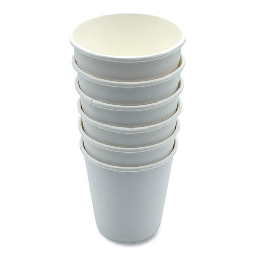 Image of Boardwalk® Paper Hot Cups, Double-Walled, 8 oz, White, 500/Carton