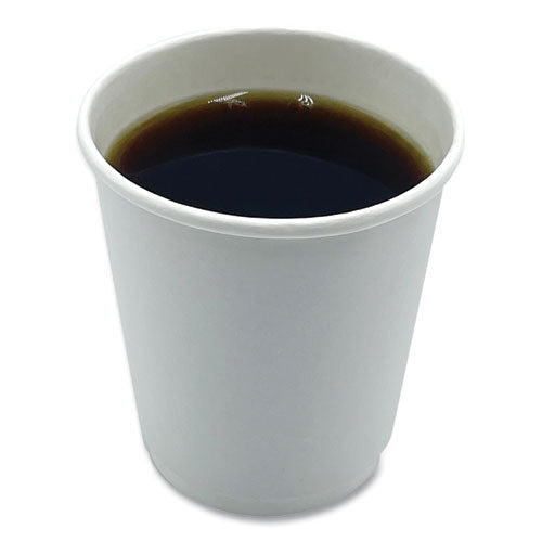 Image of Boardwalk® Paper Hot Cups, Double-Walled, 8 oz, White, 500/Carton